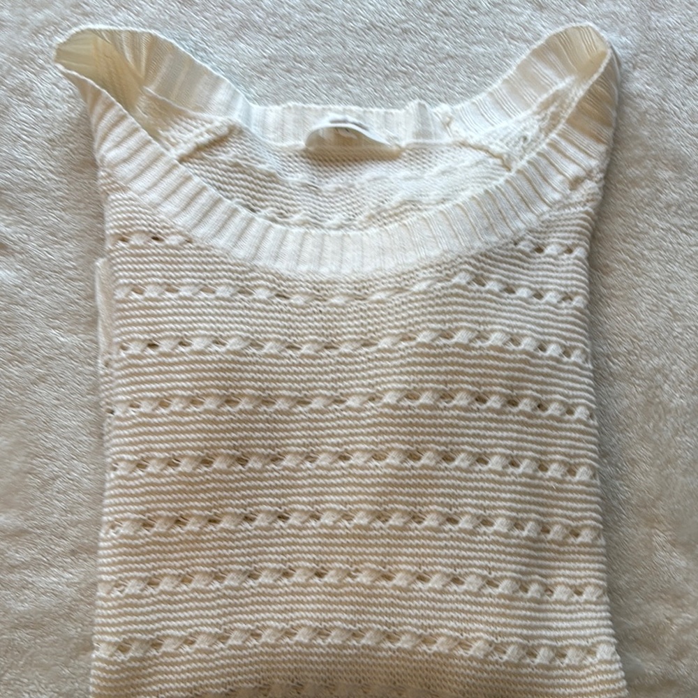 Elegant Ivory Knit Sweater